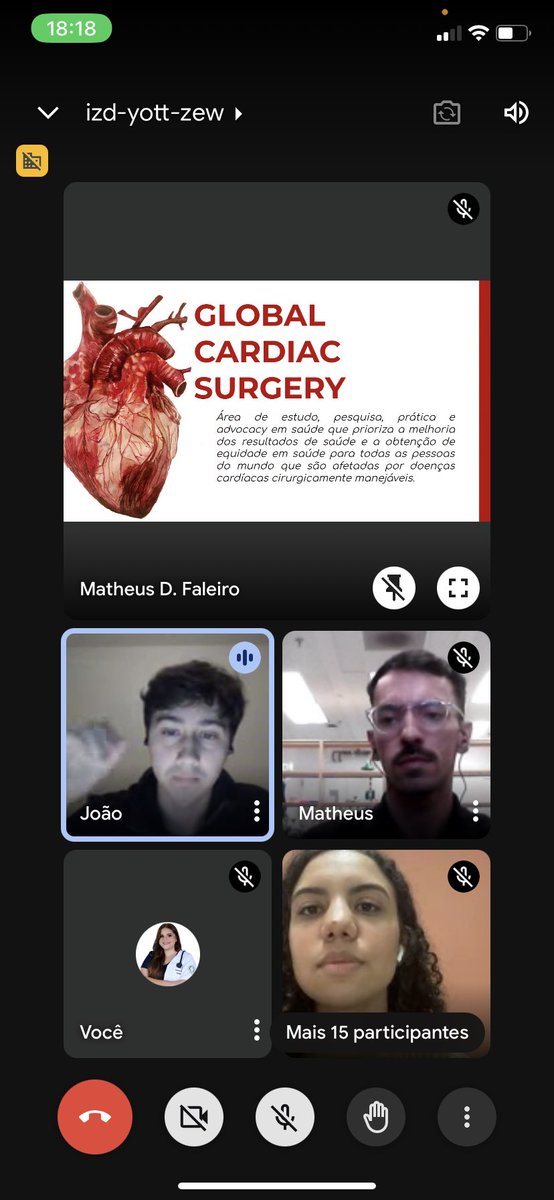 Discussing Global Cardiac Surgery today with @InciSioNBr  #MedTwitter 

#InciSioNBr
#JournalClub
#TheFutureOfTheOR
#GlobalSurgery
#GlobalCardiacSurgery
#CardiacSurgery