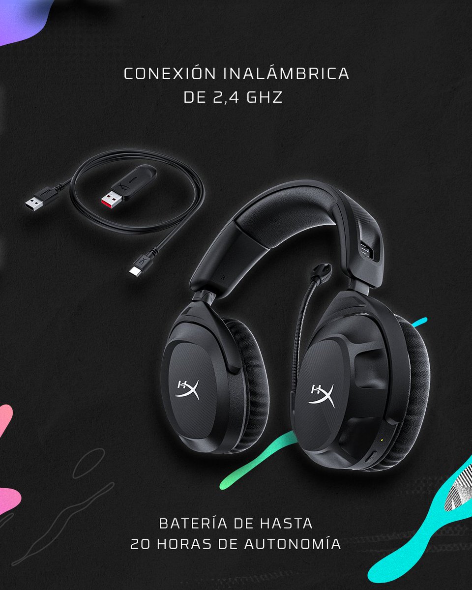 HyperXLatam's tweet photo. ¡Cloud Stinger 2 Wireless proporciona una conexión inalámbrica perfecta para una experiencia de sonido única! #HyperX #Stinger2
https://t.co/4FNHXCaDn1 https://t.co/ls7GCQm4xa