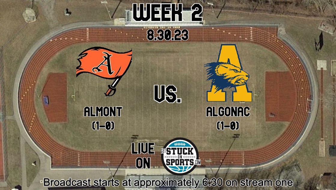 G_StuckOnSports's tweet photo. Wednesday night Brady is down in the swamp for the first BWAC game of the year! Almont takes on Algonac to kick off conference play! Pre game at 6:30 with kickoff at 7pm!

@AlgMuskratFB @AlmontRaidersFB https://t.co/Raij54BM2e