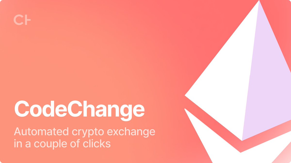 CodeChangeEX's tweet image. ⚡️Meet CodeChange
Automatic exchanger with a nice interface and a large selection of currencies
Subscribe to not miss news and Friday commission reduction to 0.5%.
#Bitcoin #Crypto #cryptocurrencies #codechange