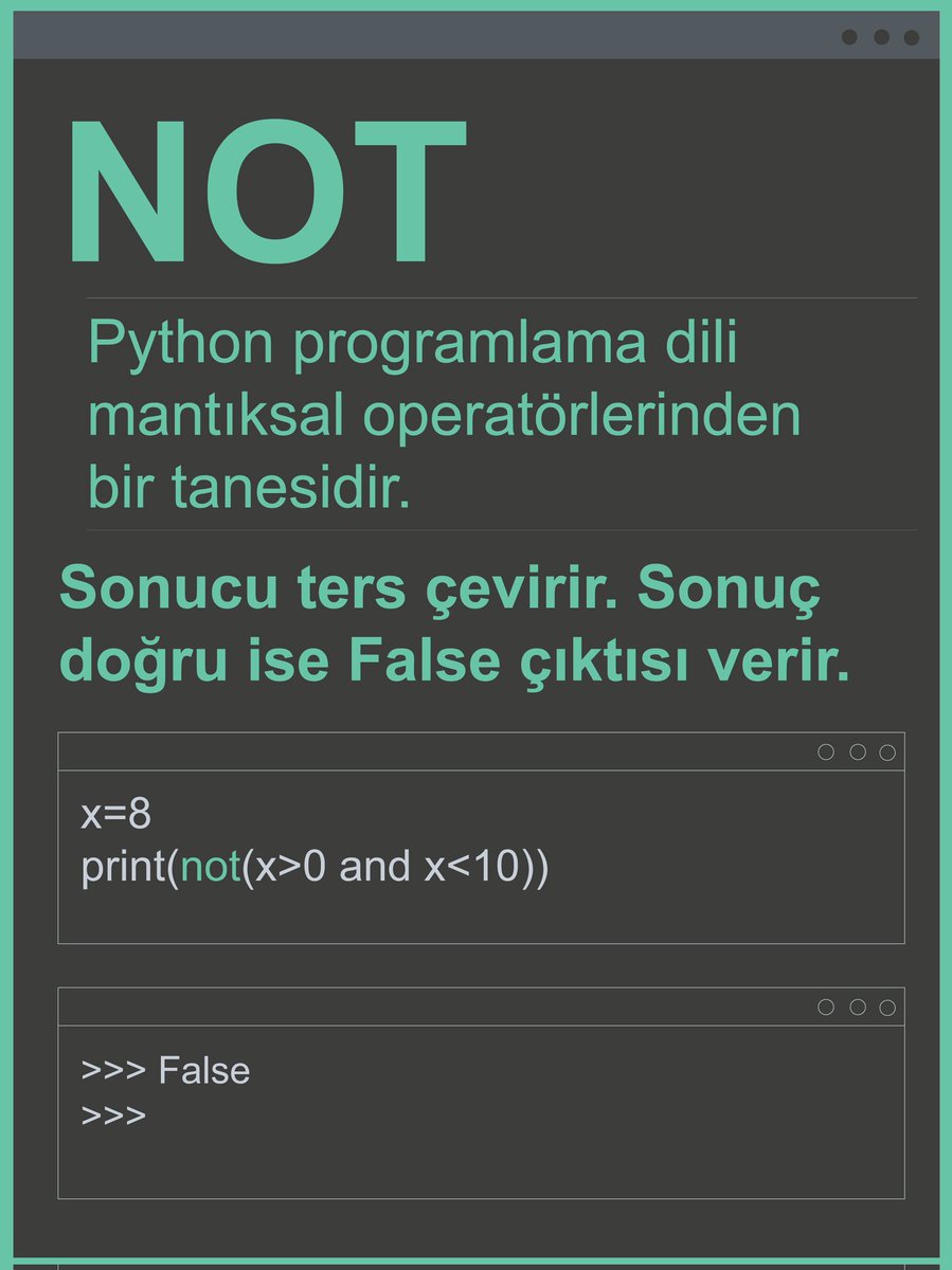 gunlukpython's tweet image. #python #pythonprogramming #programming #yazilim #pythonprogramlama