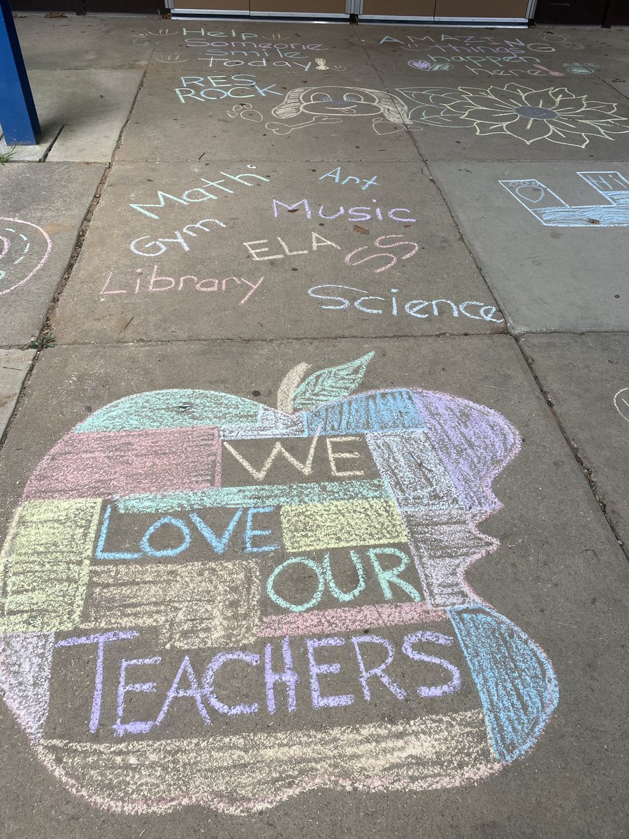 elemshenanigans's tweet photo. Loved the chalk walk our PTA put together for our kids on their first day! Theyโre rightโฆamazing things do happen here @ReisterstownES ๐๐ #RESconnected https://t.co/ohfdzaFJJC