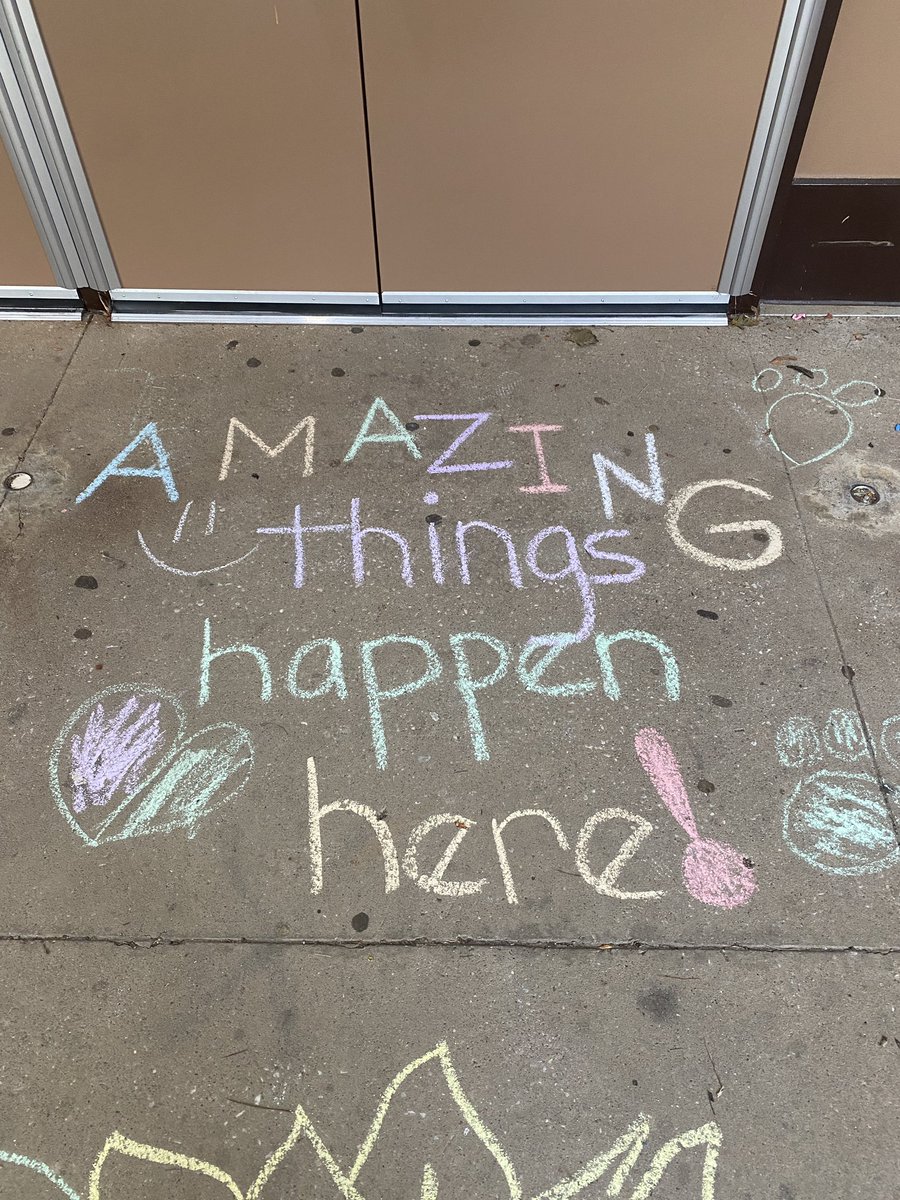 elemshenanigans's tweet photo. Loved the chalk walk our PTA put together for our kids on their first day! Theyโre rightโฆamazing things do happen here @ReisterstownES ๐๐ #RESconnected https://t.co/ohfdzaFJJC