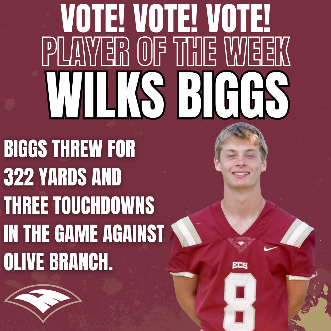 Wilks Biggs is up for the Commercial Appeal's Boys Athlete of the Week! Voting ends Thursday at noon.  Vote here: 
commercialappeal.com/story/sports/h…
#GoEagles