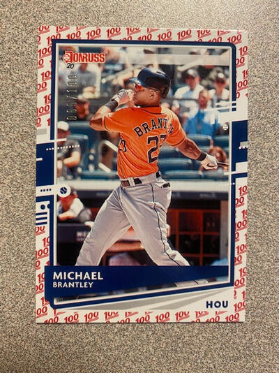 AstrosAtoZ's tweet photo. He's Coming Back! Snag this rare gem! Limited edition Michael Brantley insert card, just 100 copies out there! Yours for only $15. Join the league of extraordinary collectors! #Astros #MichaelBrantley #LimitedEditionCard https://t.co/TokGirqiH9