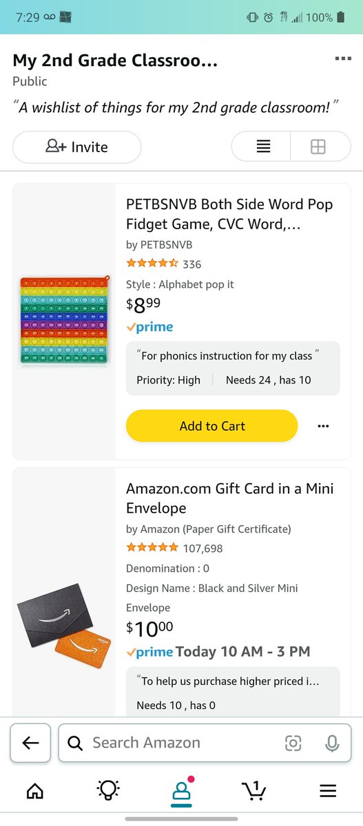 LadyAndromeda's tweet photo. @PatrickTheGiver @afuturesuprhero @amazon My 2nd grade class would love help with our last item on our #clearthelist ! https://t.co/GiHru4hQjK https://t.co/0EfalrXgCl