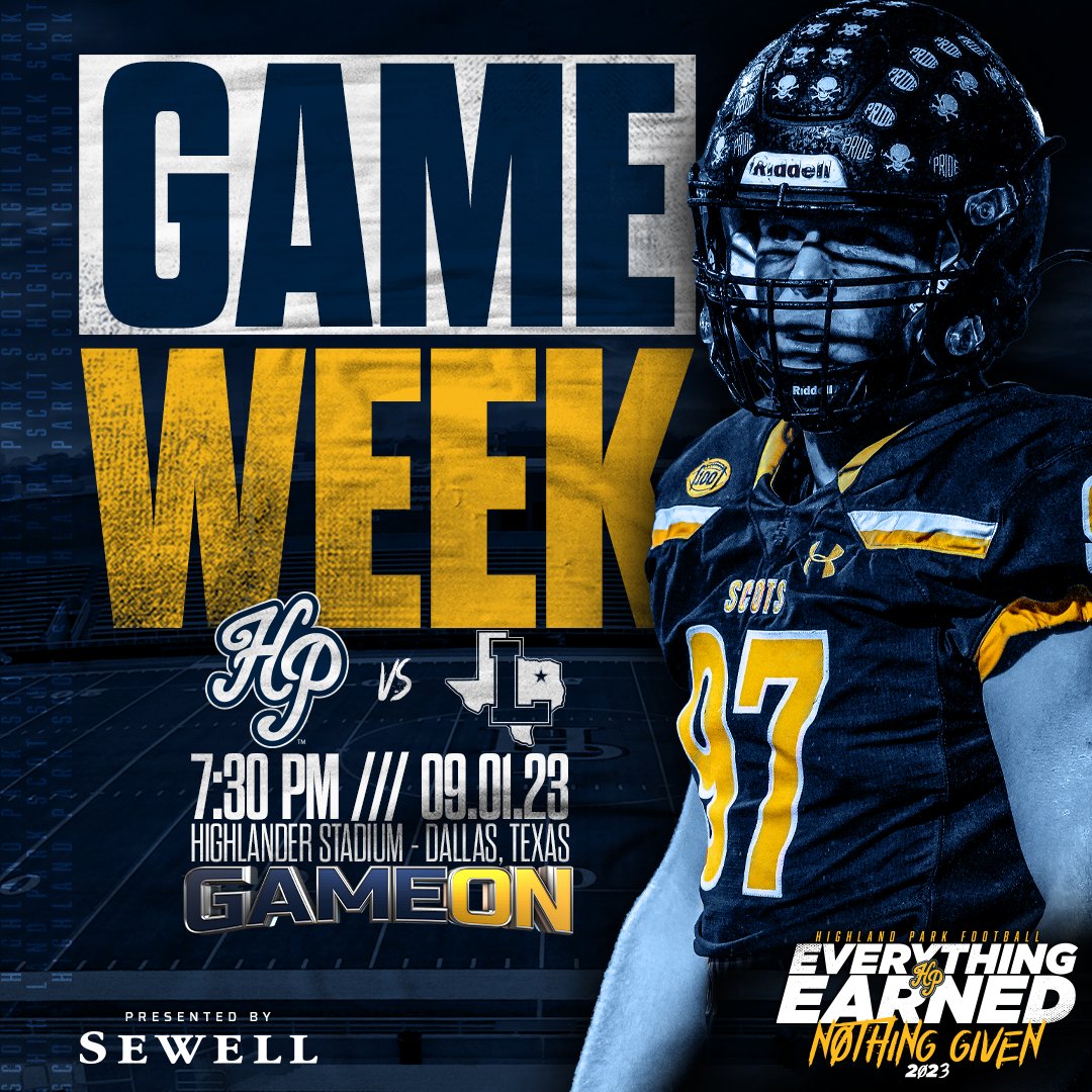 HPSportsClub's tweet photo. Game #2...Time to level Lewisville! Friday @ 7:30p.
Scots Nation...we expect to see you at Highlander!
π #EverthingEarnedNothingGiven #SFAW
@ScotsRecruiting @dctf @txfblife @GoGameOnSports @ScotsSportsMed @HPSCOTSFB @LHSFball
Purchase tickets here:
https://t.co/JEMgt0AWPA https://t.co/zeapx4YrBl