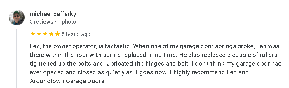 AroundTownDoors's tweet photo. Thanks Michael for your 5 star reviews this week! 
Call anytime for same day service! 604-259-2534 https://t.co/0cnX7zHcnE