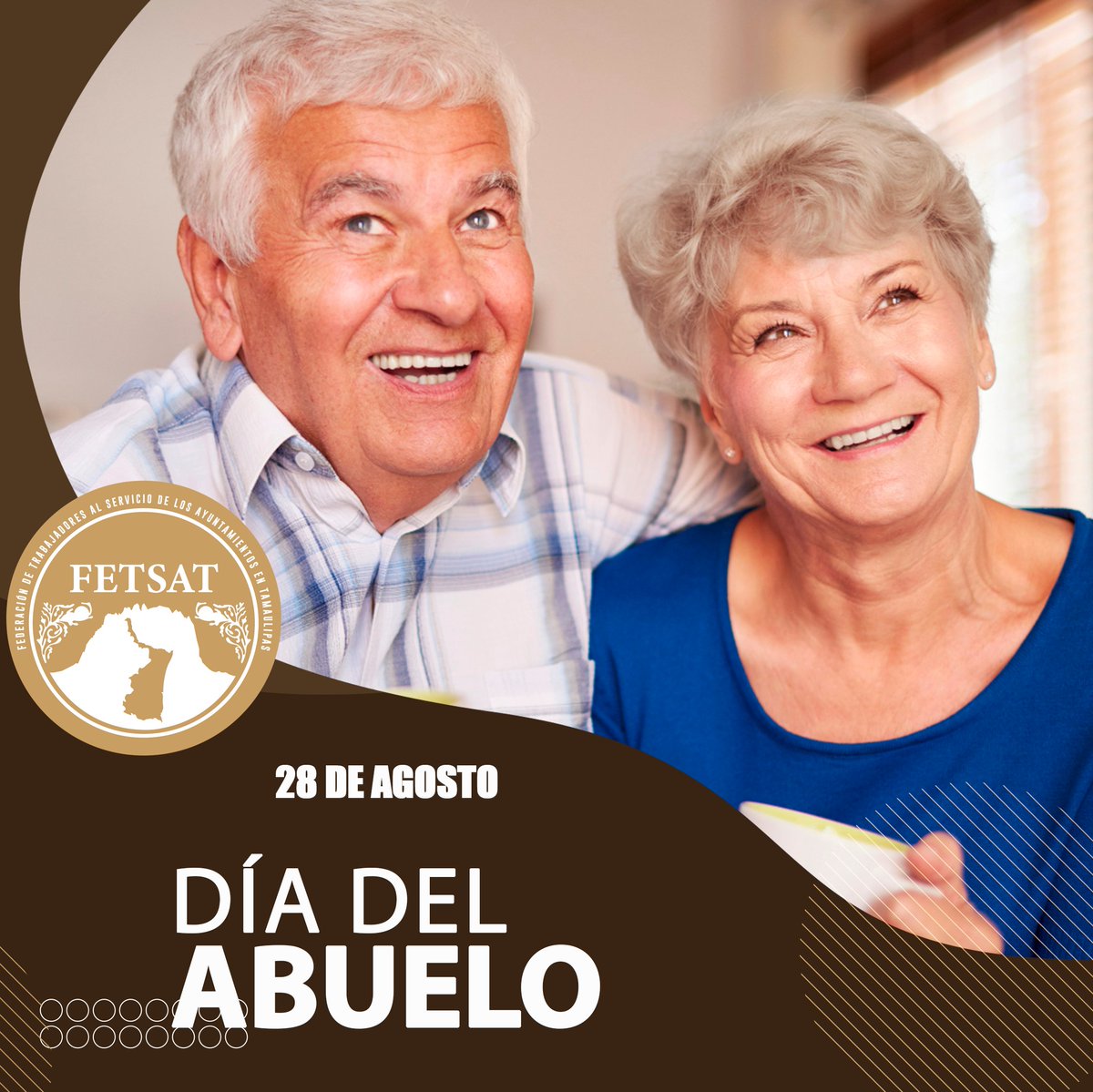 fetsatoficial's tweet photo. ¡Hoy #28DeAgosto celebramos el #DíaDeLosAbuelos! 👵🧓👴 ¡Felicidades para todos nuestros abuelitos!

 #Tamaulipas #FETSAT https://t.co/X6xXYrXjzD