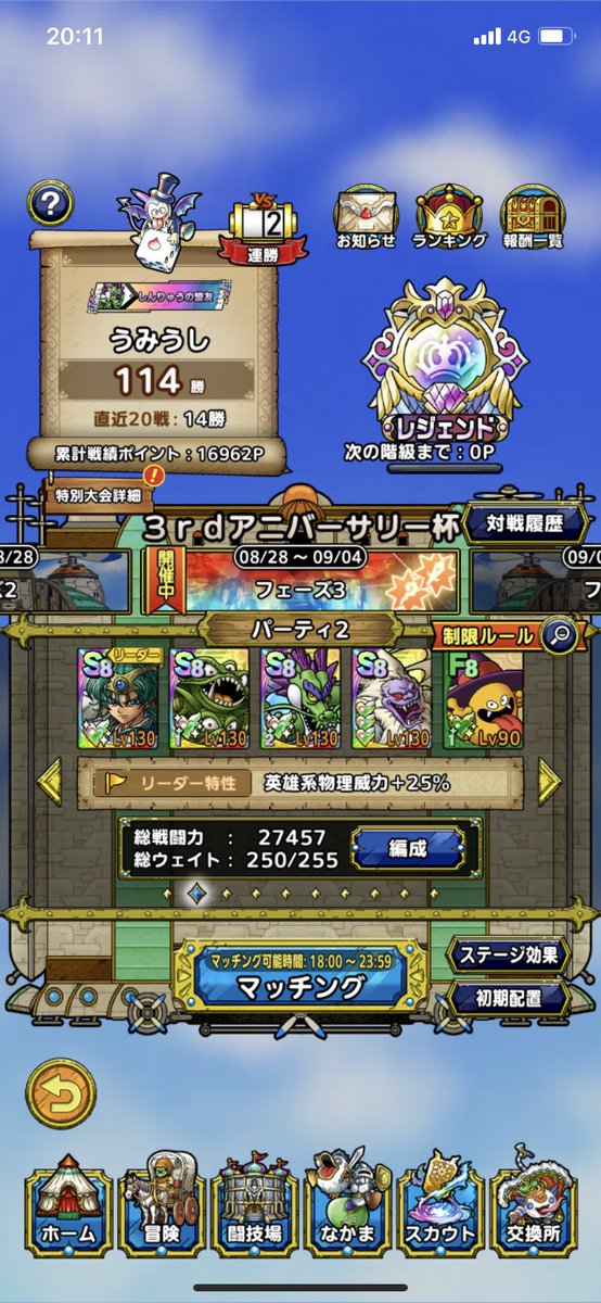 手形民にはpt1.5に甘えないとレジェンドいけないです😅

レジェンド2回目✌️