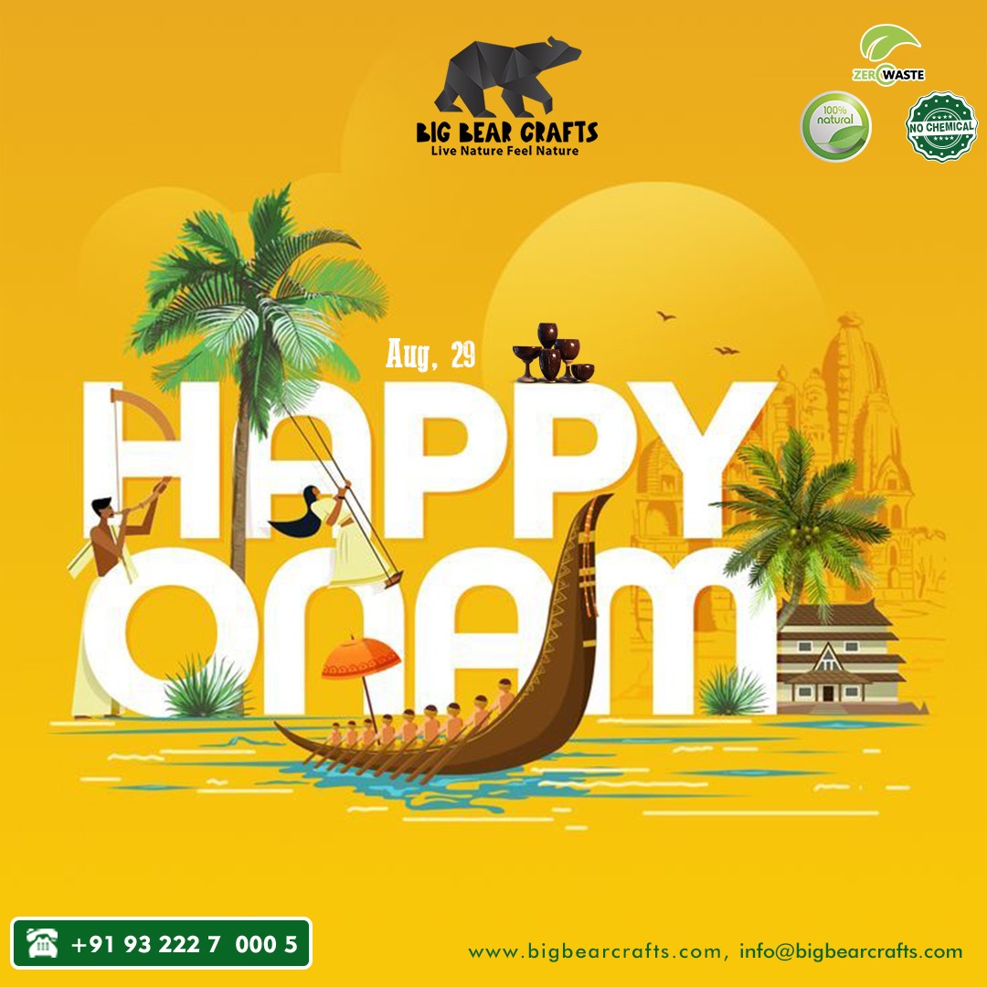 Make this Onam a memorable and planet-friendly one with Big Bears. 🐻🎉 Together, let's weave traditions and environmental consciousness into a tapestry of joy and responsibility. 

Gift your loved ones from bigbearcrafts.com

🤗🌱 #OnamEcoVibes #Onam #CelebrateSustainably