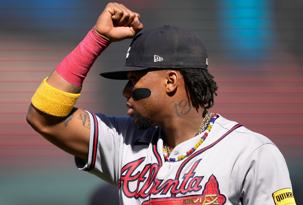 ESPNInsights's tweet photo. Ronald Acuña Jr. is the first Braves player to record 5 RBI and 2 stolen bases in a single game since RBI was first tracked in 1920.

He's just the 23rd player MLB to do it overall in that span. https://t.co/aUaYRFrN1a