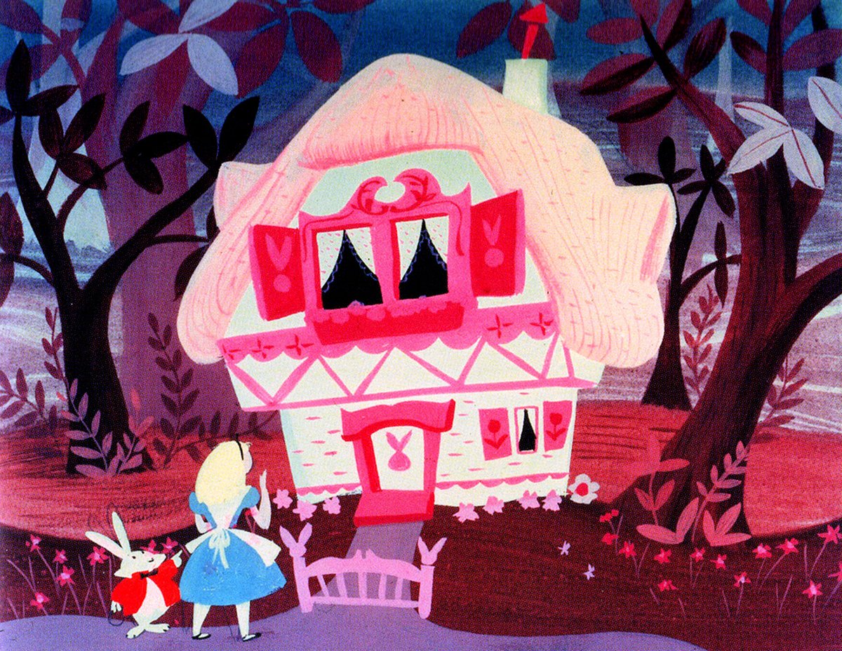 ani_obsessive's tweet image. Concept art by Mary Blair for Alice in Wonderland (1951), dir. Clyde Geronimi, Wilfred Jackson and Hamilton Luske, Walt Disney Productions