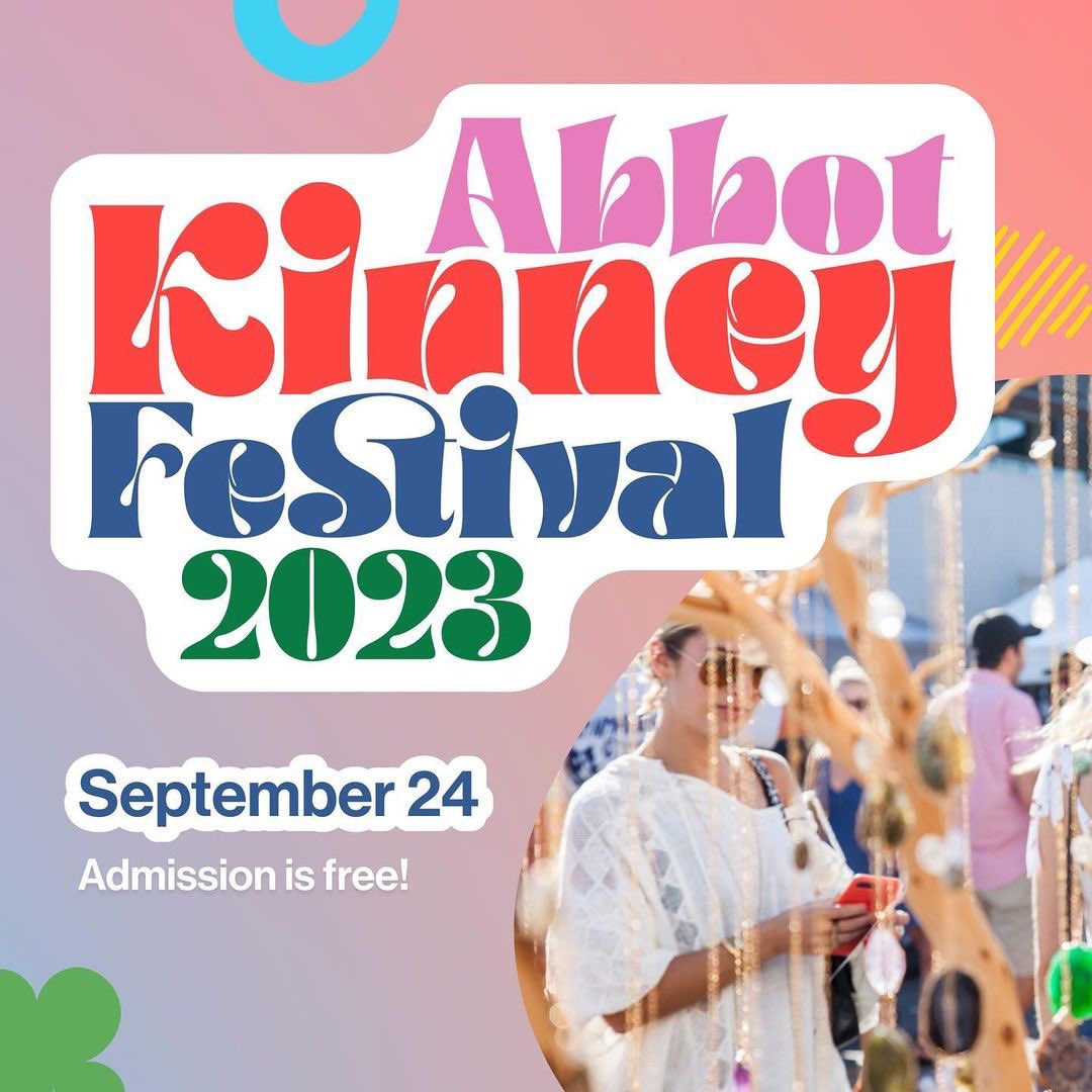 After a four-year hiatus, the Abbot Kinney Festival is back and better than ever! 🎉Come join us for an incredible day filled with live music 🎶, delicious food 🍔, one-of-a-kind art 🎨 , and a vibrant atmosphere!🌟🎈Don’t miss out on the fun! See you September 24!