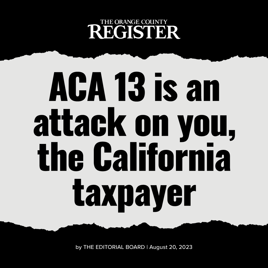 “This is nothing more than an effort to prevent citizens from using the initiative process to limit tax increases.”
Read more in OC Register [subscribers only].

ocregister.com/2023/08/20/ass… #CALeg