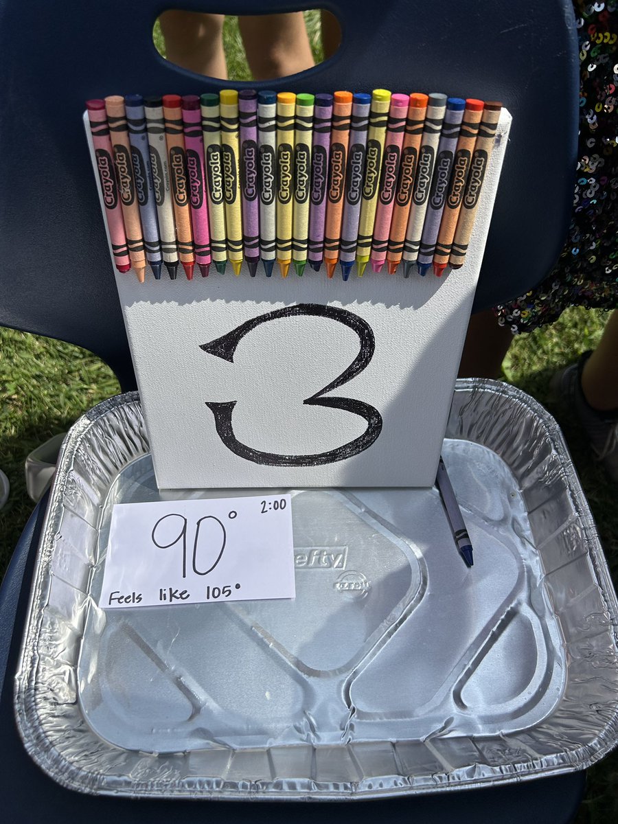 robeyroberts's tweet photo. Didn’t get the crayons to melt, but it was a fun experiment anyhow! It was so hot! How did they not melt? #WeAreWayne #robeyrockets https://t.co/BYQNg5LdXP