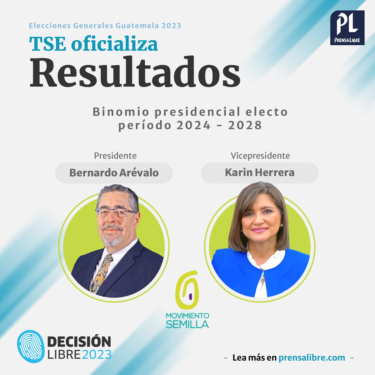 prensa_libre's tweet photo. #Ahora | TSE oficializa resultados y confirma como presidente electo a Bernardo Arévalo y vicepresidenta electa Karin Herrera.

Lea más aquí: https://t.co/odCD4JrcTQ https://t.co/5GZGx5SKXF