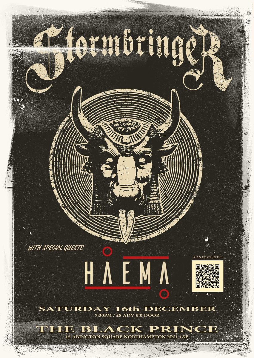 As we continue writing songs for our fifth studio album, we thought it would be awesome to fit in a couple of live shows! 

Northampton tickets on sale now.

stormbringer.bigcartel.com/product/stormb…

Full Tour Dates for 2024 to follow.

See you down the front!