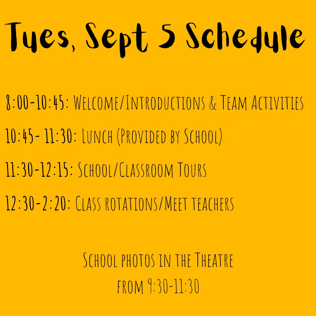 A big hello to our Grade 9 Chargers! We can’t wait to meet you on Tuesday Sept 5th for your first day! Grades 10-12, see you on Wednesday Sept 6th for your first regular day!