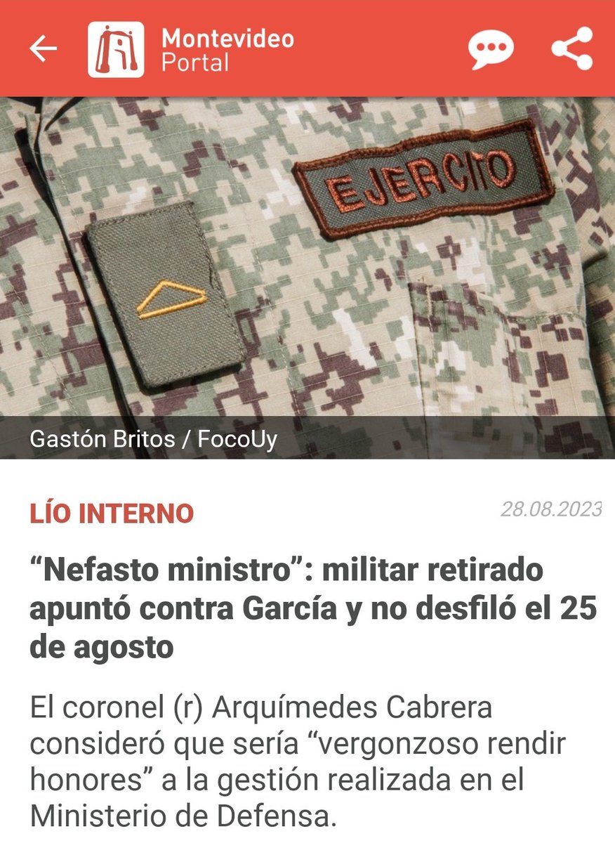 ENTRE CARCAMANES E INSERVIBLES
Parece que después de conocerse los audios le fueron a preguntar al Ministro García sobre las manifestaciones y este salió diciendo que 'el FA apoya dictaduras en NIC VEN CUBA... blah blah' 🙄...
No le dio para contestarle...
👀👀👀