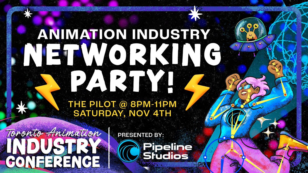 TheTAAFI's tweet photo. Join us Nov 4th at The Pilot for TAAFI's Animation Networking Party presented by @pipelinestudios ! Mingle with industry's best, enjoy drinks & games. Visit https://t.co/A6BeqVBBj7 for more details! #taafi #taafi2023 #taafixindustry #pipelinestudios https://t.co/8T0h1cQ0NW