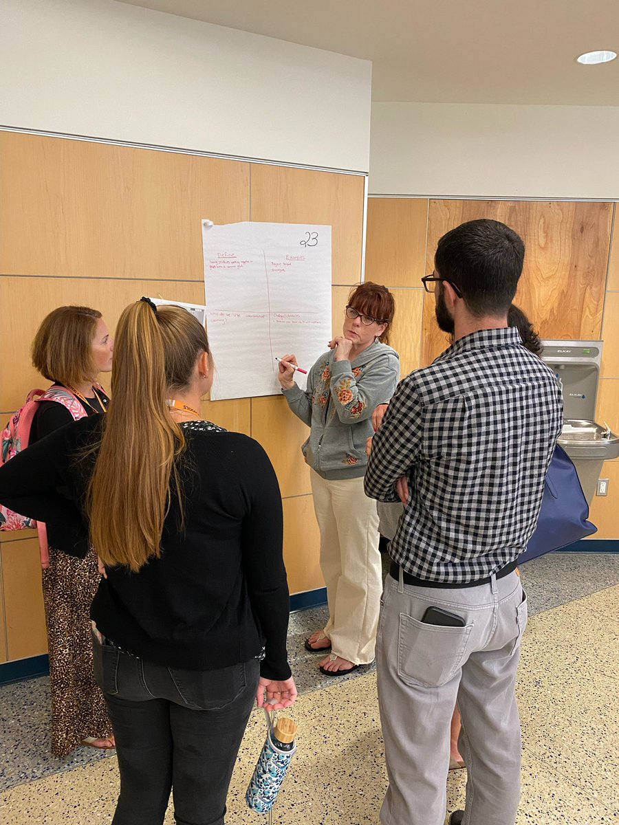 Ms. Ferrara speaking about 21st century skills, Mr. Casey speaking about AI, faculty engaged in all activities. A great start!