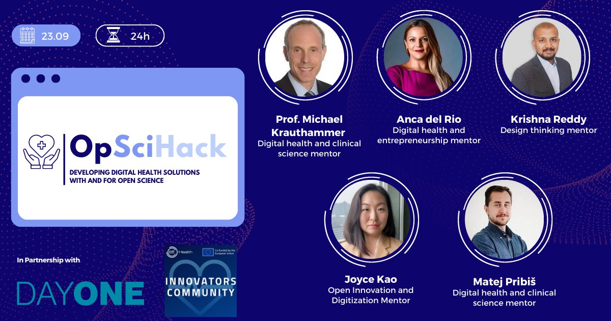 🌟 Joining #OpSciHack23?
Alongside a team of passionate innovators, 5 outstanding mentors will guide you. Learn from: Michael Krauthammer, <a href="/ancapdr/">Anca del Rio</a> , <a href="/joyceykao/">Dr. Joyce Kao</a> , Krishna Reddy &amp; Matej Pribiš.
📢 Register HERE ➡ lnkd.in/enhf9Sh6 ⬅
#DigitalHealth #OpenInnovation