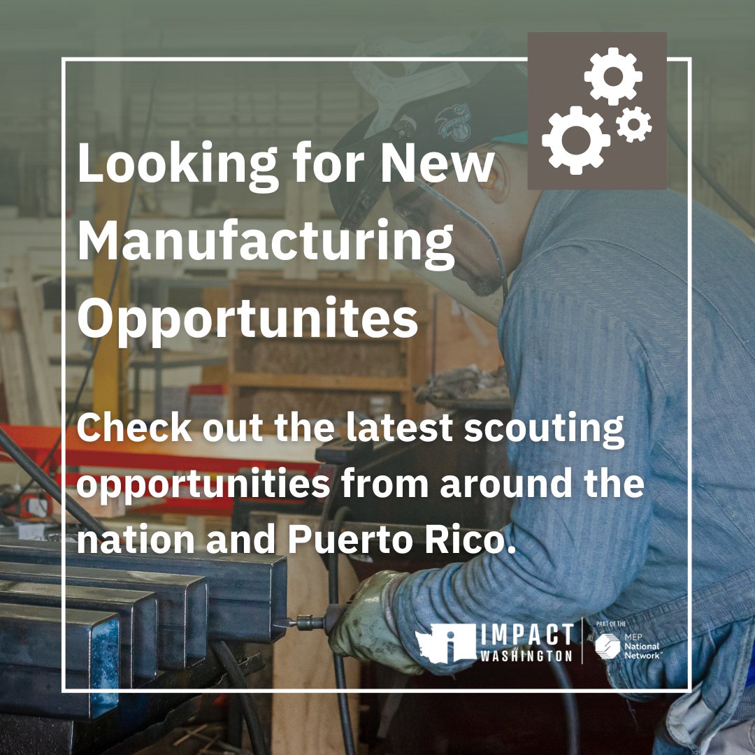 Impact Washington-MEP (@impactwa) on Twitter photo Are you a #manufacturer with the power to meet the needs of a new supplier? The <a href="/NIST_MEP/">NIST MEP</a> National Network Supplier Scouting & Matching Services Program needs you! Your expertise could solve a supply chain need. Review the open opportunities: impactwashington.org/scouting-oppor… #madeinusa Are you a #manufacturer with the power to meet the needs of a new supplier? The <a href="/NIST_MEP/">NIST MEP</a> National Network Supplier Scouting & Matching Services Program needs you! Your expertise could solve a supply chain need. Review the open opportunities: impactwashington.org/scouting-oppor… #madeinusa