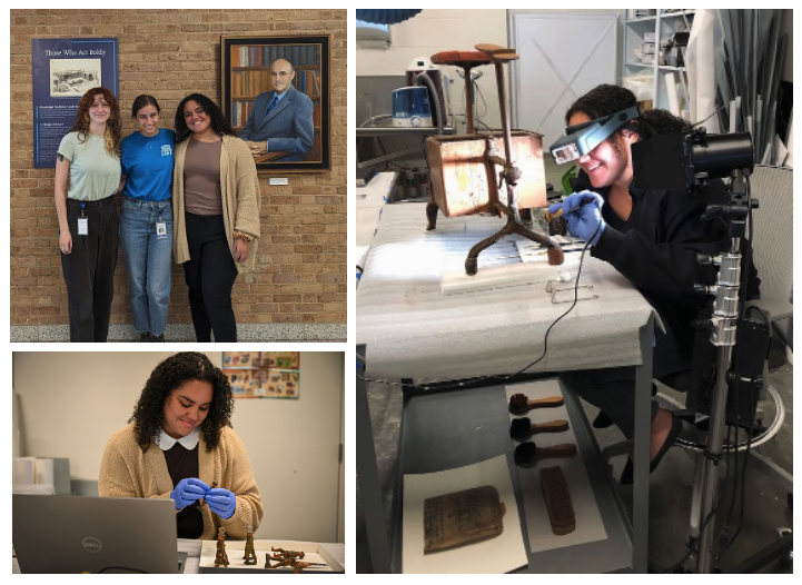 UCLAGettyCons's tweet photo. This summer UCLA/Getty Conservation student Makayla Rawlins interned at the Two Mississippi Museums in Jackson, Mississippi with Kathryn Etre. Her projects included co-curating an exhibition, outdoor sculpture cleaning, and treating a set of toy soldiers and a shoeshine seat. https://t.co/stcTD0KgnH
