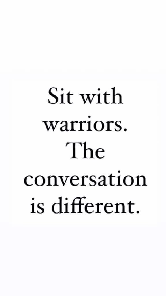 I feel fortunate I have warriors who push me every day to be better and do more-both nationally and locally!!