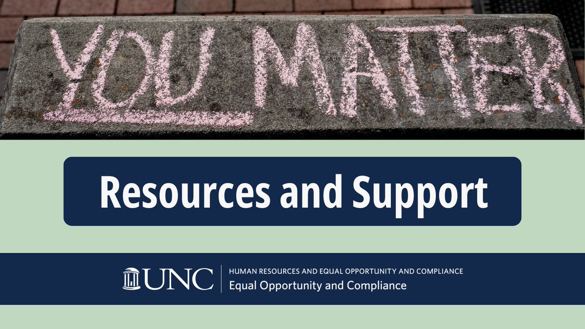 We hope you are prioritizing your health and well-being during this extremely difficult time. Our hearts go out to all #UNC community members.