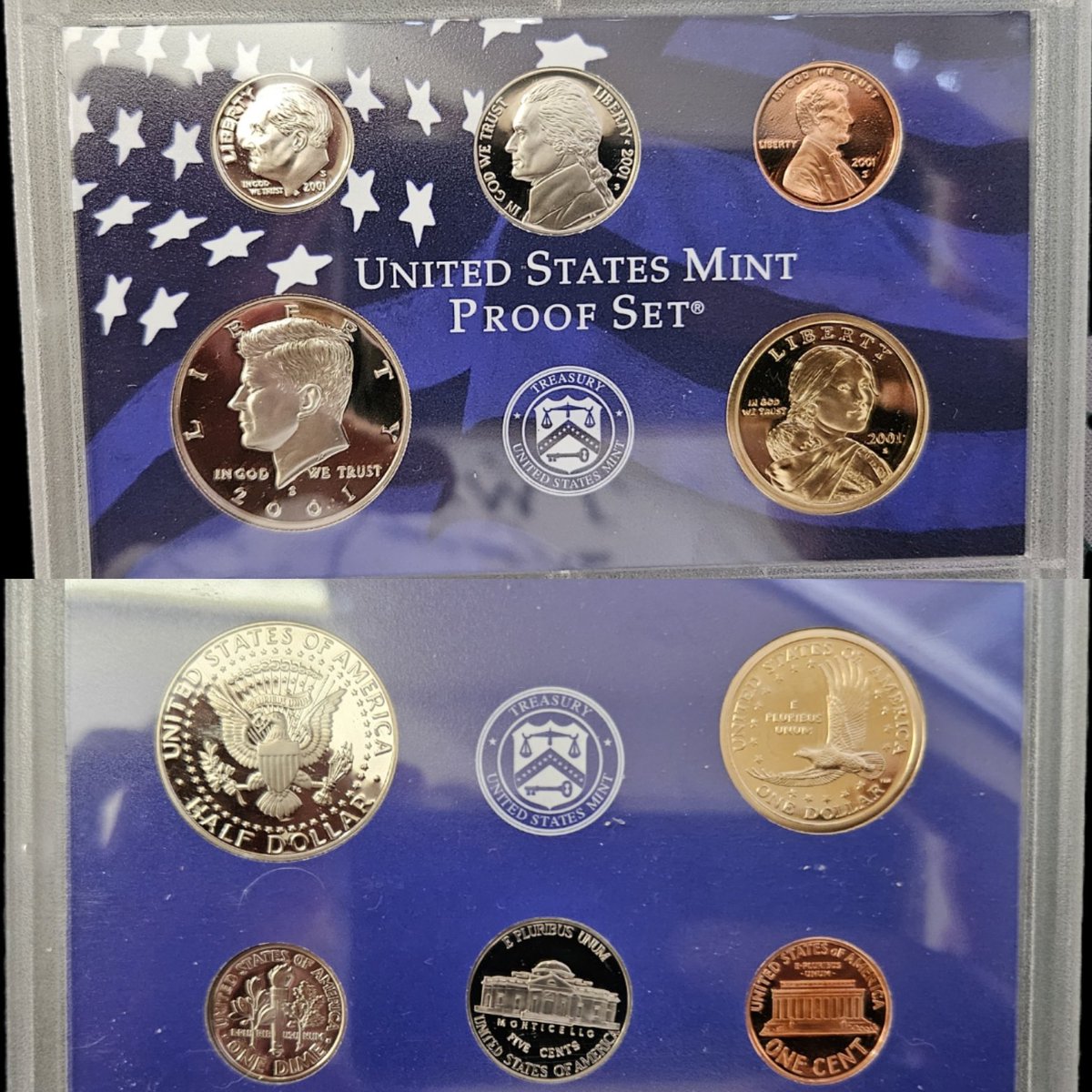 Loco_Dave00's tweet image. I think I discovered a mint error on a factory sealed mint set from 2001.  The Nickels not right #minterror