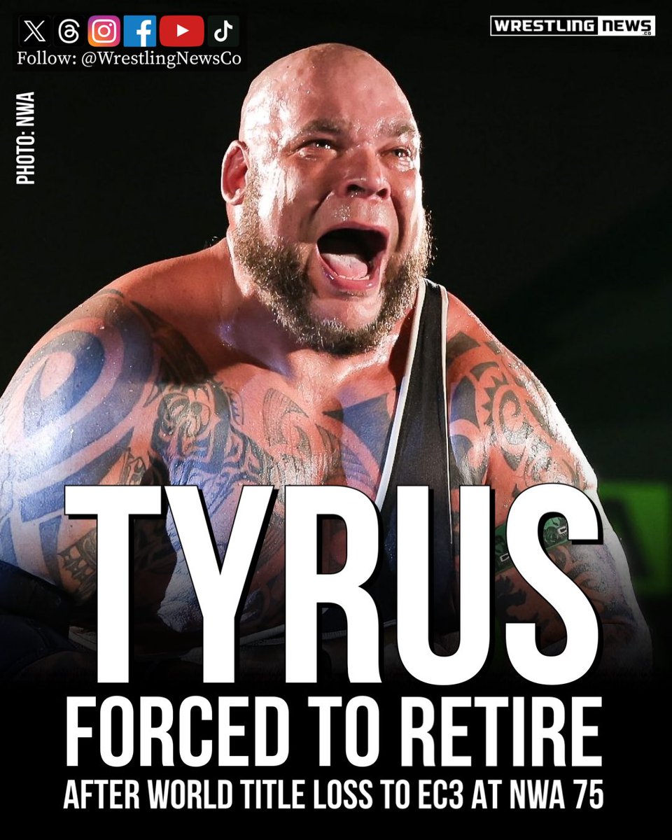 WrestlingNewsCo's tweet photo. Tyrus is being forced to retire. https://t.co/dbw0XCTTaN