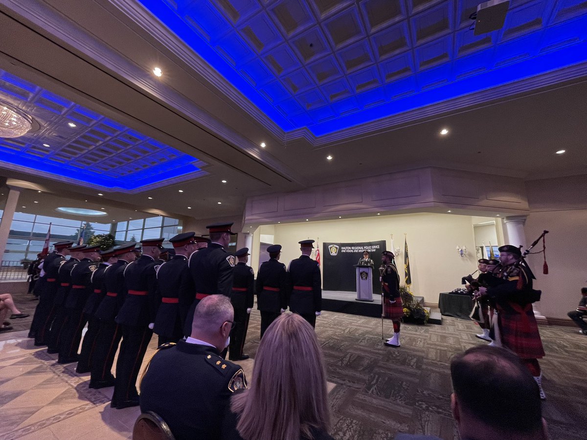 At the recent Swearing In Ceremony for Halton Regional Police Service. Cst. Matthews was the Valedictorian of the news constables. HRPS installed 18 new officers and 12 new civilian staff. #Police #HaltonRegion