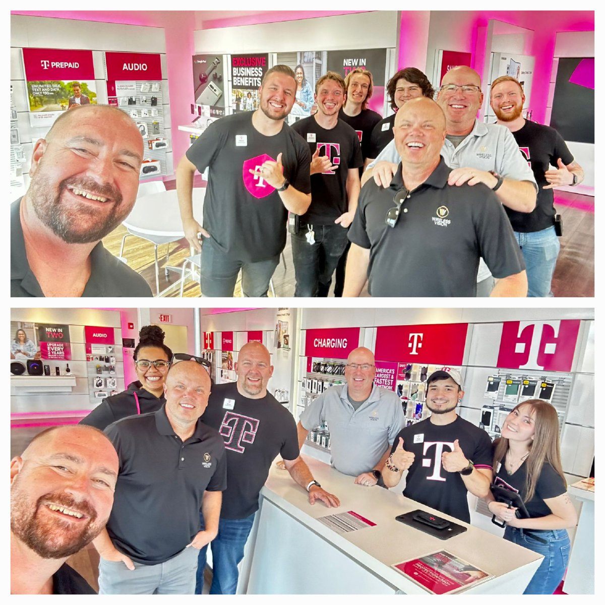 Fantastic to get out to Spokane,WA/Coeur d'Alene, ID today with Brendan McAlister, Adam Stratton and their @WirelessVision @TMobile teams! Great work, team!