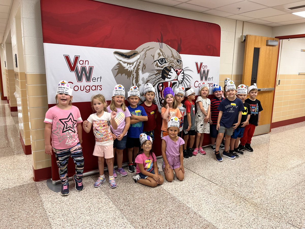 vwecc's tweet photo. What an AWESOME first day of school! Kindergarten spent their day playing, learning, reading, and having fun! Here’s to a great year! 
GO COUGS!❤️🐾 https://t.co/ypRfIUNtT1