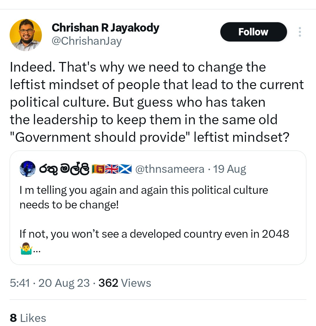 nomadic_sanjee's tweet image. I understand that you follow a political vision called #NoLeftism. Yet in Leadership &amp;amp; Public policy one learns to be open to all forms of Governance &amp;amp; being inclusive is the key to teamwork. You will also learn that most countries have a mix of Left &amp;amp; Right. So well done! 3/
