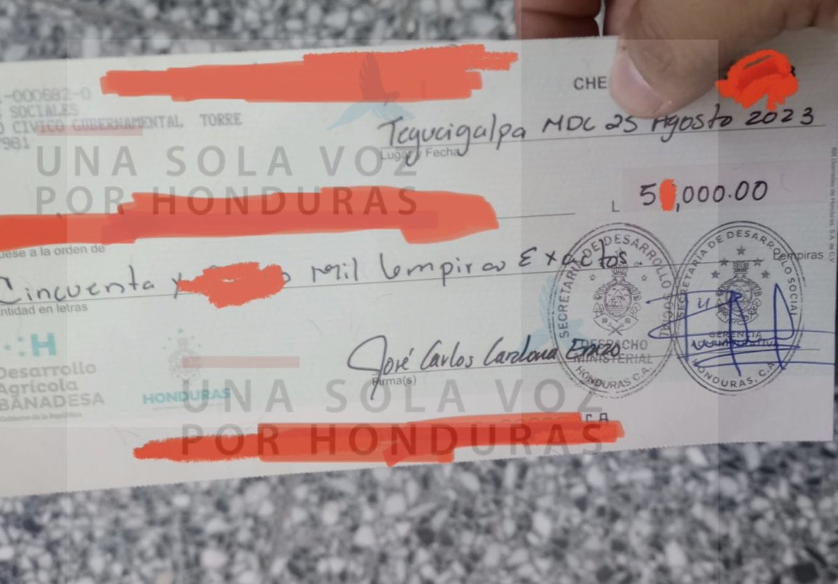 RashidMG3's tweet photo. Coordinadores de Libre reciben Cheques de BANADESA por 55 mil lempiras para la movilización del día de mañana. Logística completa, financiada con dinero del pueblo. Colchonetas transportadas por carros de COPECO hacía la villa olímpica, lugar dónde tienen hospedadas a las personas que han movilizado del Interior del país. Todo esto mientras, los hospitales sin jeringas ni medicamentos.