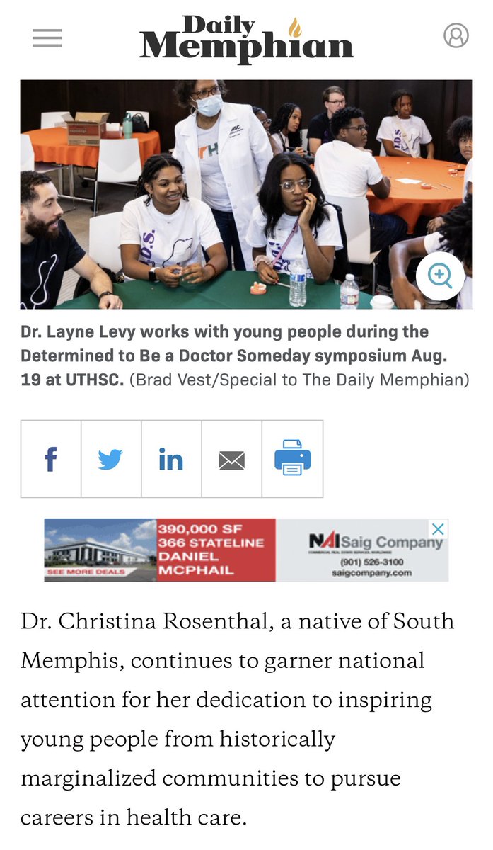 Thank you so much to the @dailymemphian for featuring @theddsprogram at @uthsc and making note of the honor I’ve been given as a @DentaQuest Health Equity Hero in today’s news.

This year has left me speechless!