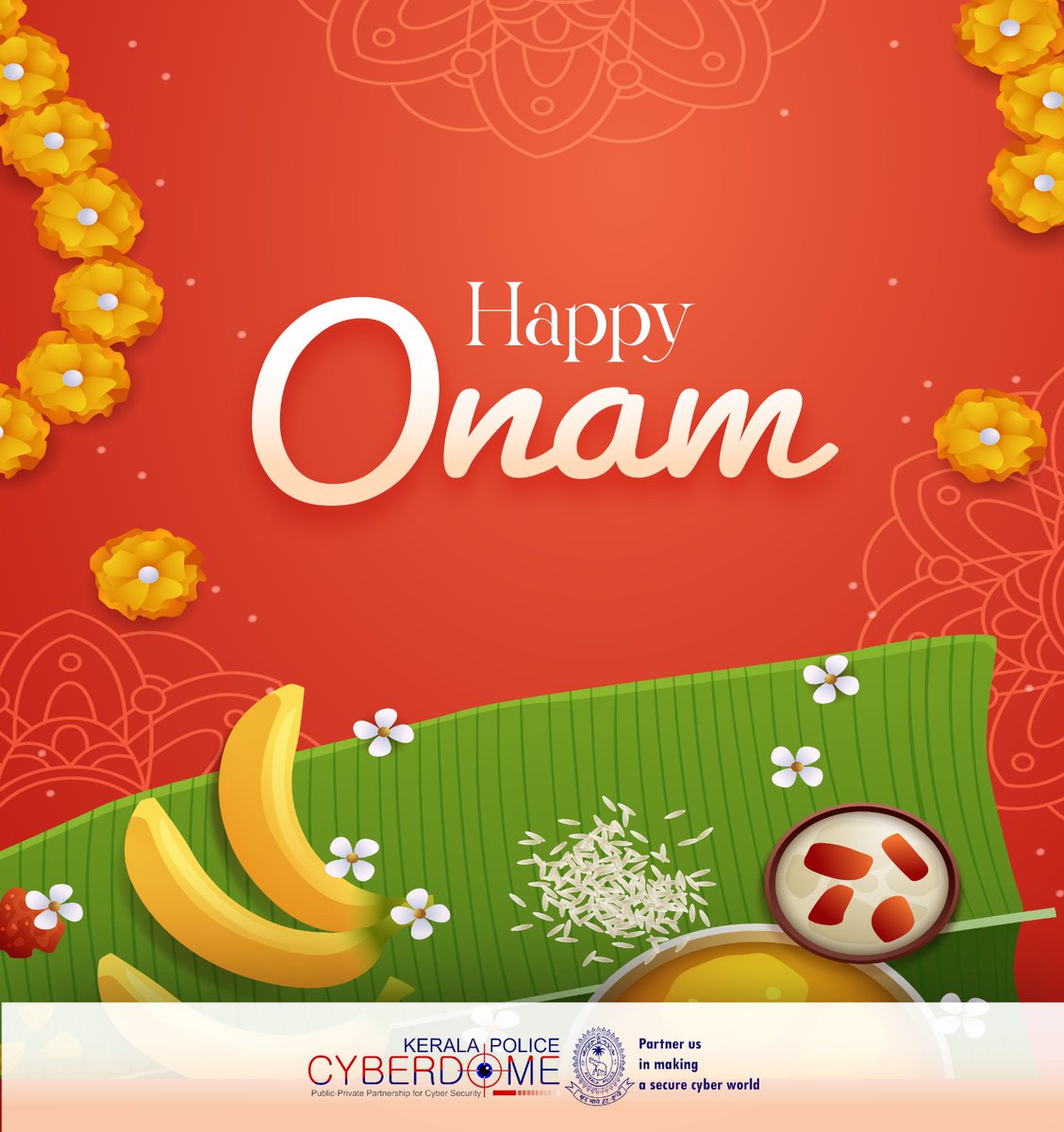 Kerala Police Cyberdome Wish u all a very Happy Onam... #Cyberdome #onamwishes