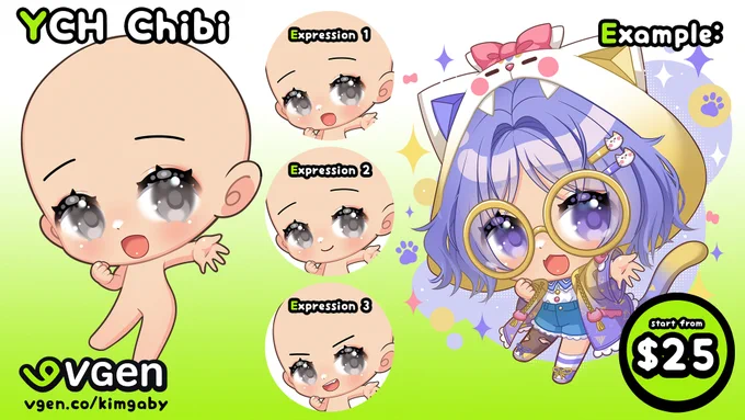 YCH Chibi Commss done for Blossum~ Thank you so much for ordering ^^YCH Chibi comms is available on my VGen page starting from $25 (Link below) #vgen #vgencomm 