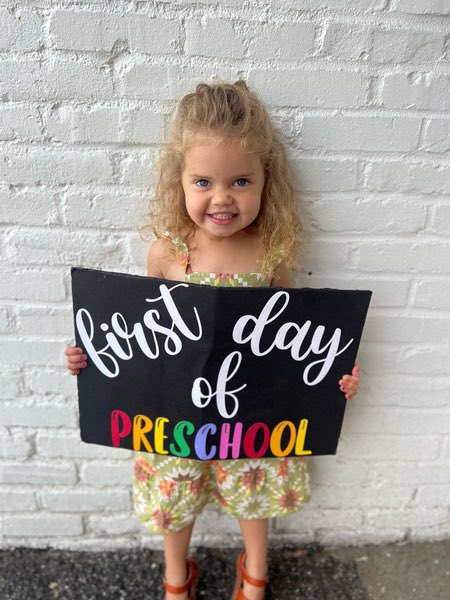 Layla’s ready for another year of preschool! 😍📚❤️