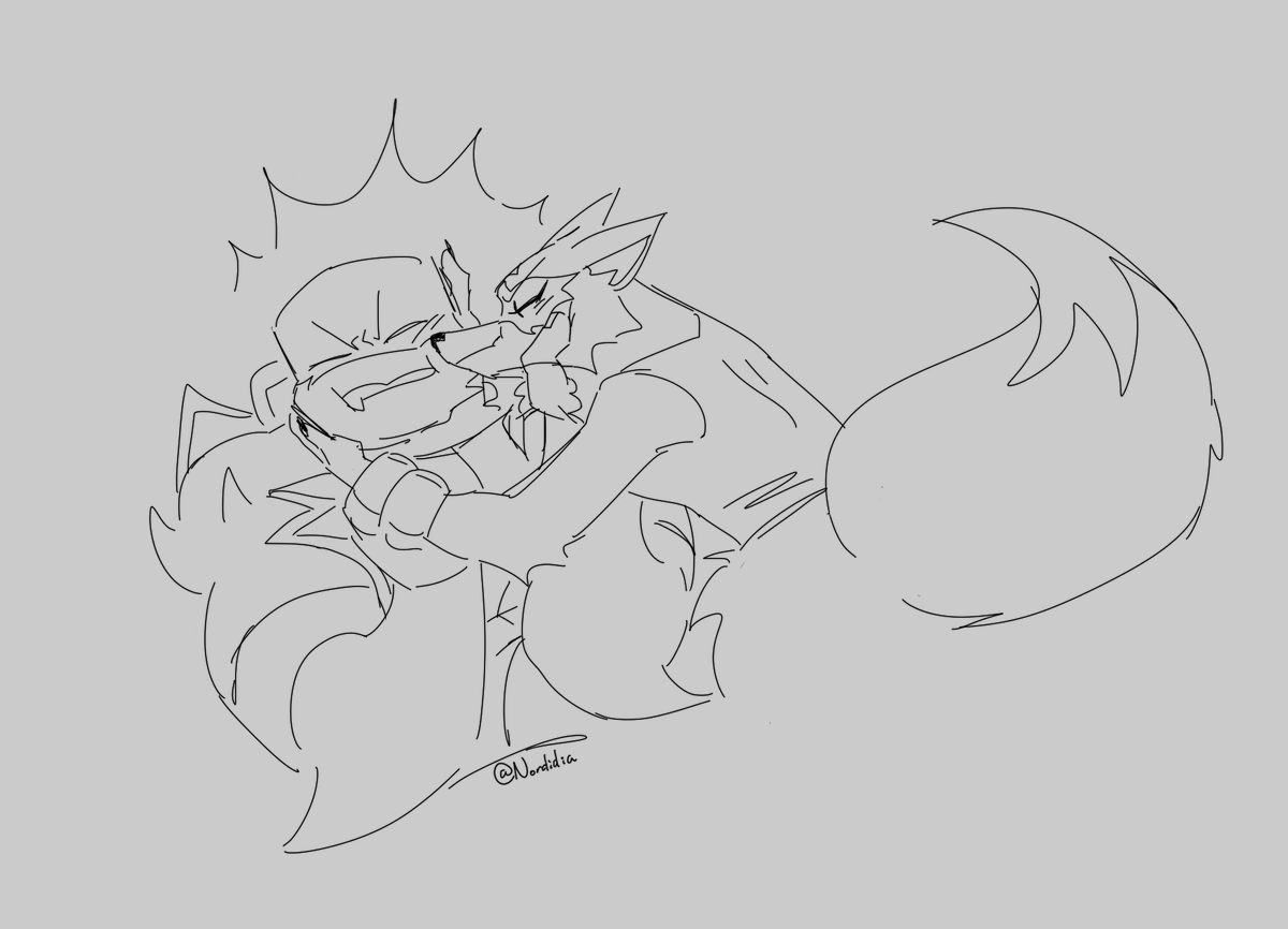 rise raph and alopex doodles because they remind me so much abt me and ...
