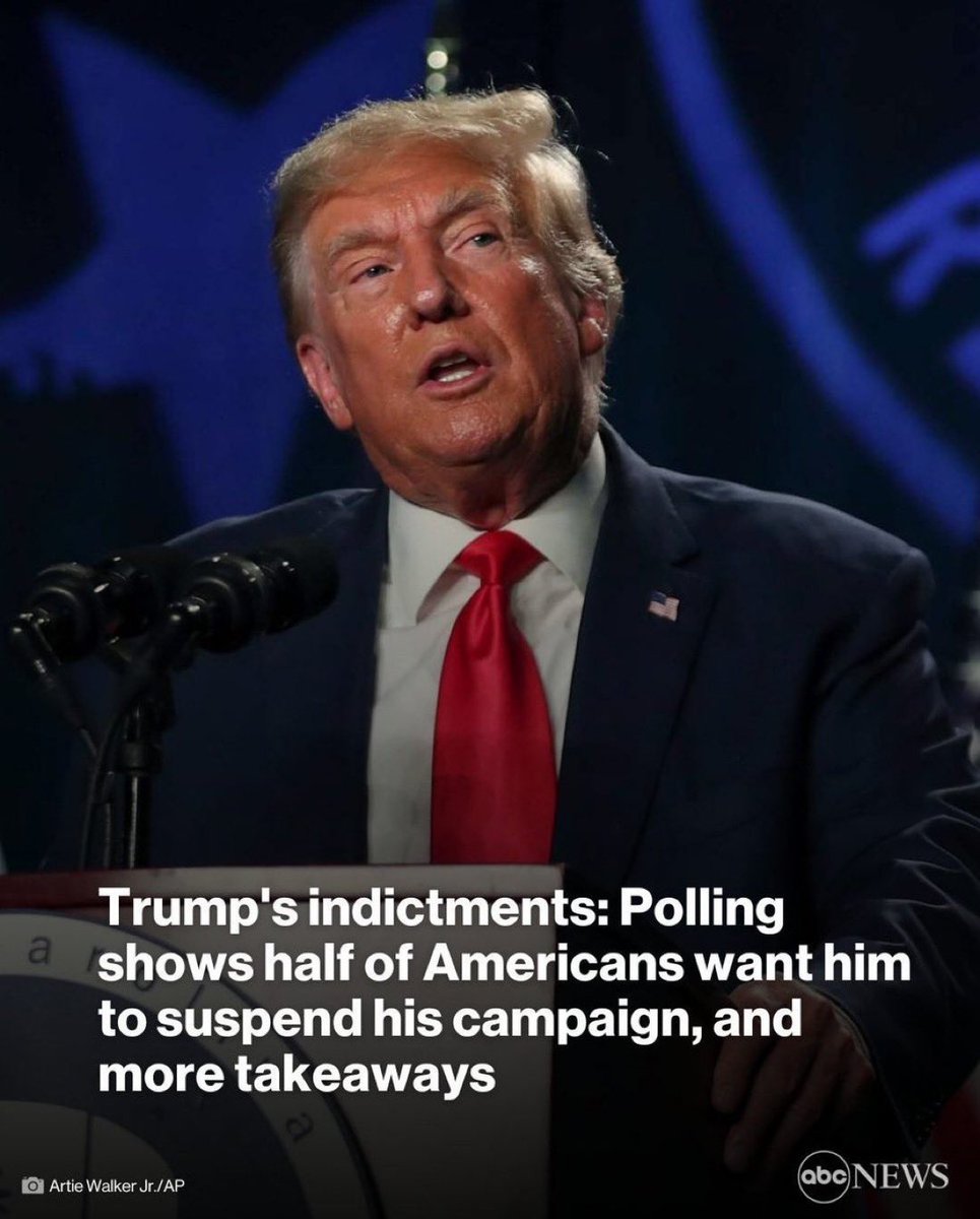 A brand new ABC poll found that half of all Americans want Donald Trump to drop out of the race following his criminal indictments. Do you trust this poll? YES or NO