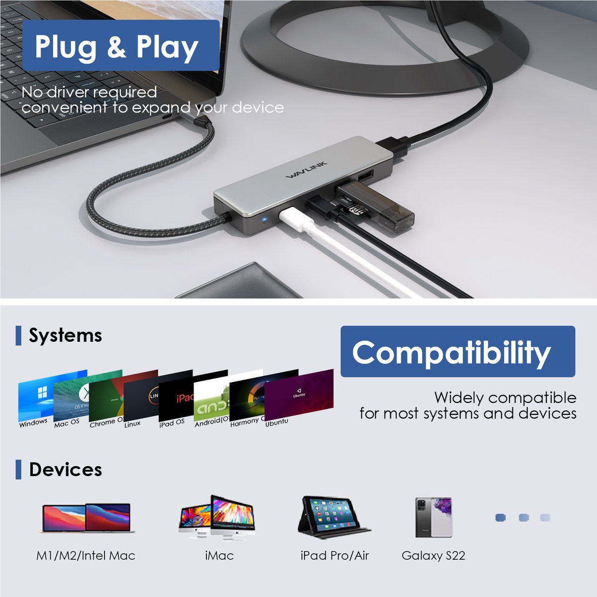 SunskyOnline's tweet image. 🔌Wavlink UHP3415 85W Power Delivery USB-C/Type-C 10Gbps Hub 5 in 1 Multiport Connection Adapter
Shop Item #: SYA0023209
#DockingStation #ConnectionAdapter #Multiport