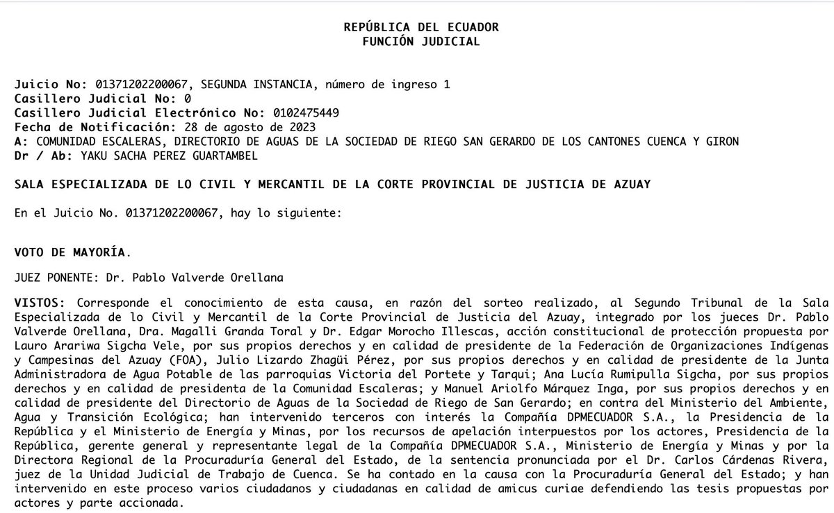 Yaku Pérez Guartambel tweet media