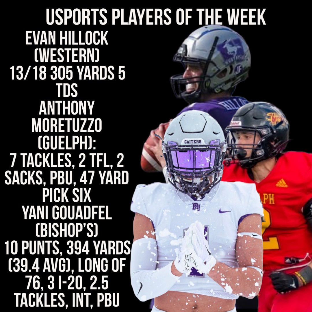 thecfbnetwork's tweet image. Here are this week’s  CFBNETWORK NAIA and USPORTS Players of the Week