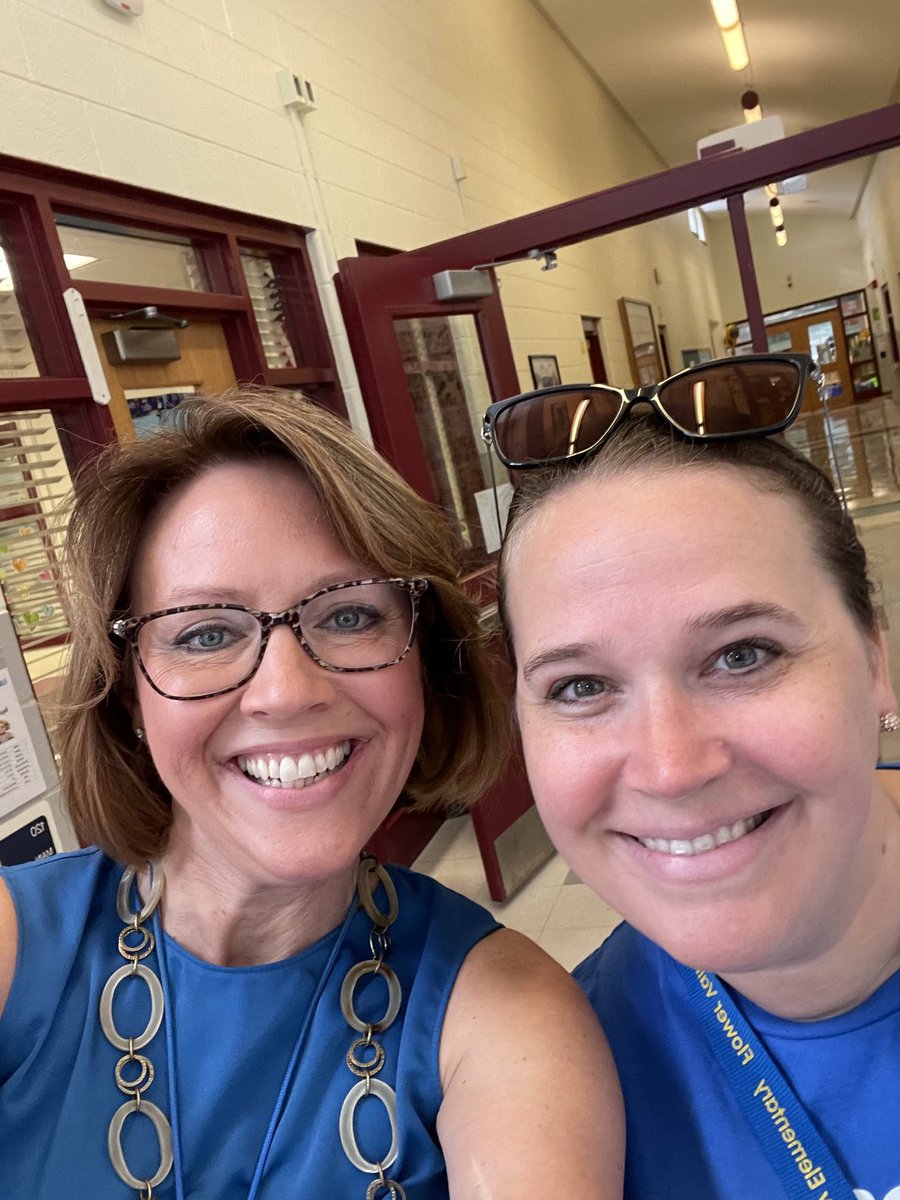 So fortunate to have our new AP, Mrs. Haden, supporting our work at FVES! It was an awesome first day of school! 💕🌸💕