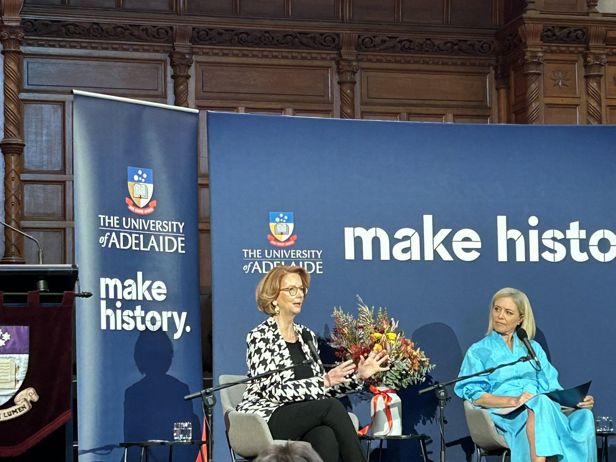 Listening to @JuliaGillard speak about the Royal Commission on Early Childhood @UniofAdelaide and it’s importance in breaking down silos is inspiring. Lots of work for us to do @EduAdel1!