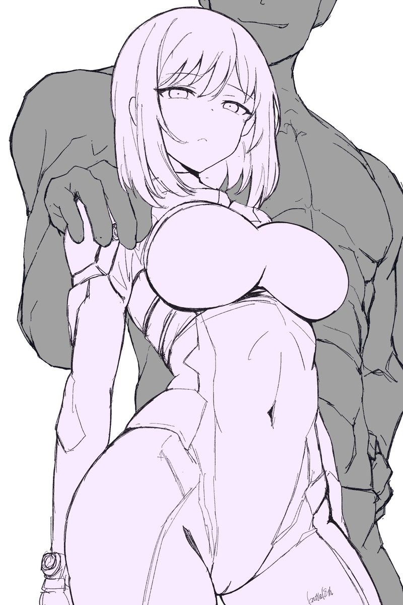 先行外でとても好きなのは月またぎ入りで番外になった集合と、多分塗らないけどとても気に入ってる直近のラフ 